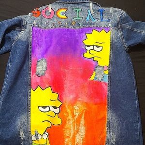 Custom Simpsons Jean Jacket